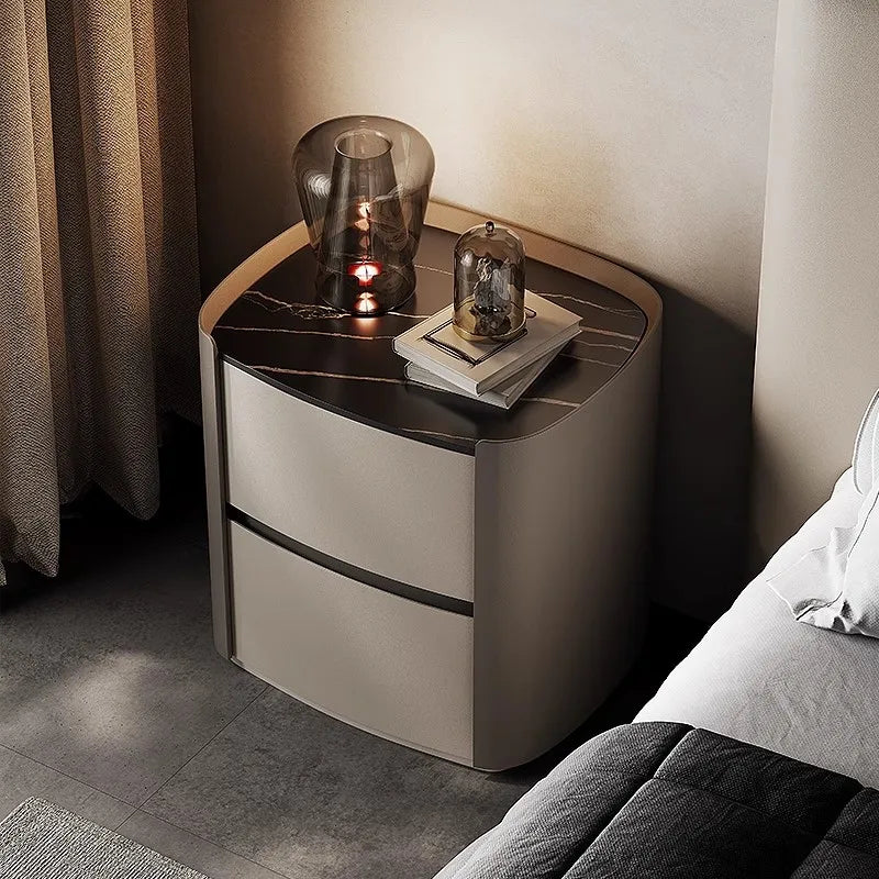 European Elegant Nightstand Table Drawer Minimalist Nordic Nightstands Narrow Simple Mesa De Noche Bedroom Furniture