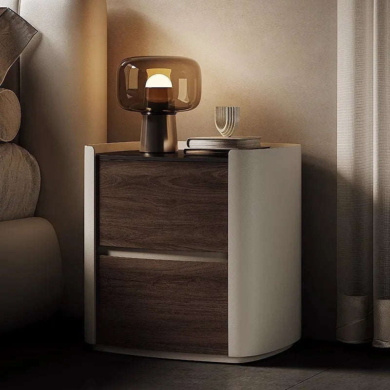European Elegant Nightstand Table Drawer Minimalist Nordic Nightstands Narrow Simple Mesa De Noche Bedroom Furniture