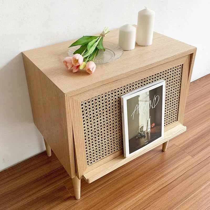 Bedside Table Elegance Smooth Luxury Tables Nightstands Economy Nordic Open Cabinets Design White Dresser Bed Headboard Cabinet