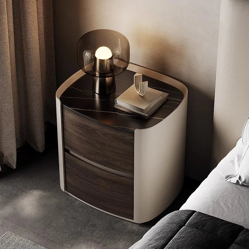 European Elegant Nightstand Table Drawer Minimalist Nordic Nightstands Narrow Simple Mesa De Noche Bedroom Furniture