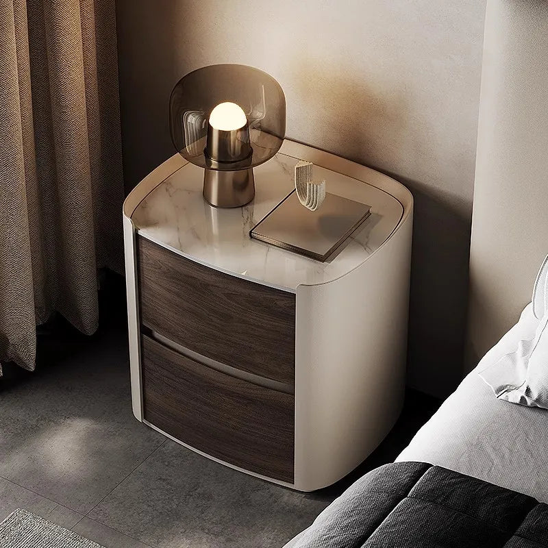 European Elegant Nightstand Table Drawer Minimalist Nordic Nightstands Narrow Simple Mesa De Noche Bedroom Furniture