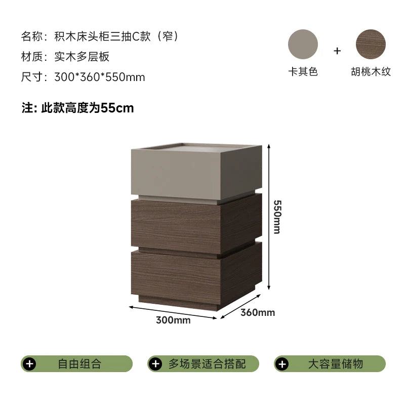 European Black Nightstand Table Modern Simple Drawers Bedroom Nightstand Table Nordic White Mesitas De Noche Home Furniture