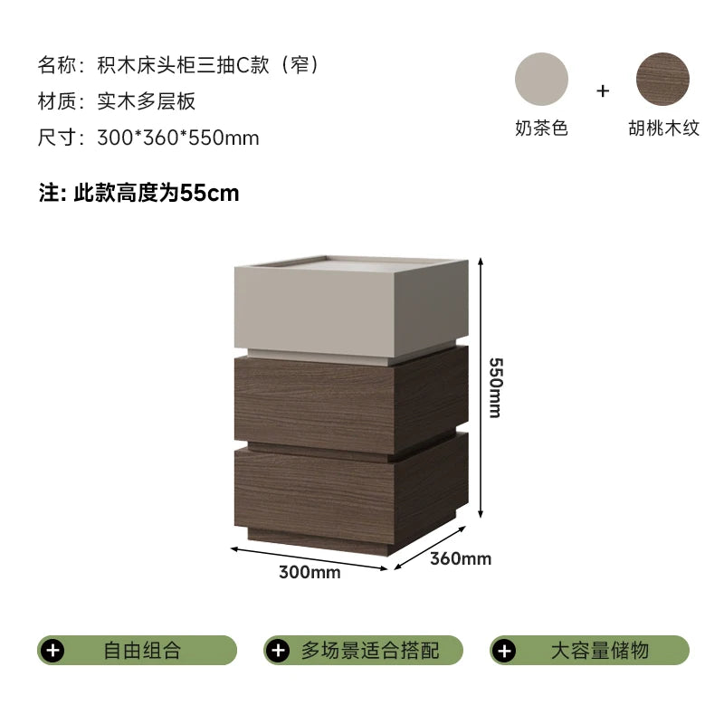 European Black Nightstand Table Modern Simple Drawers Bedroom Nightstand Table Nordic White Mesitas De Noche Home Furniture