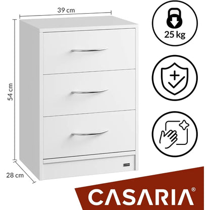 2 mesitas de noche, 3 cajones, mesa auxiliar con almacenamiento de luz LED