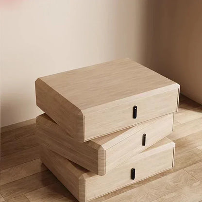 Rotating Solid Ｗood Ｎightstand Modern White Drawer Nordic Hotel Bedside Table Small Storage Mesitas De Noche Bedroom Furniture