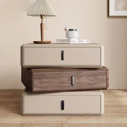 Rotating Solid Ｗood Ｎightstand Modern White Drawer Nordic Hotel Bedside Table Small Storage Mesitas De Noche Bedroom Furniture