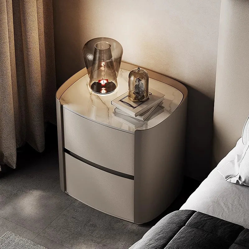 European Elegant Nightstand Table Drawer Minimalist Nordic Nightstands Narrow Simple Mesa De Noche Bedroom Furniture