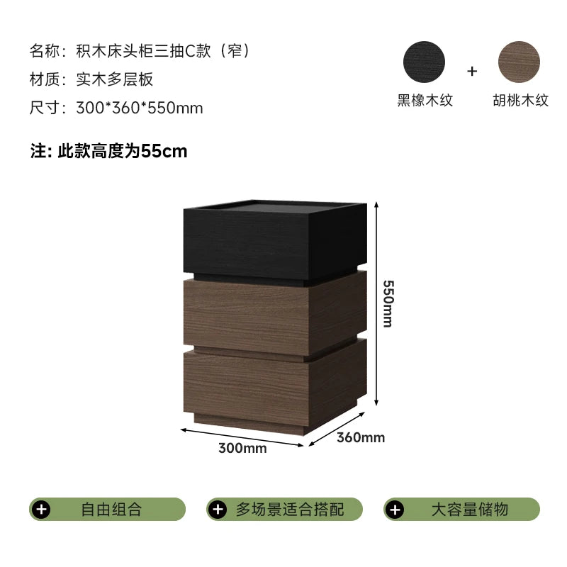 European Black Nightstand Table Modern Simple Drawers Bedroom Nightstand Table Nordic White Mesitas De Noche Home Furniture