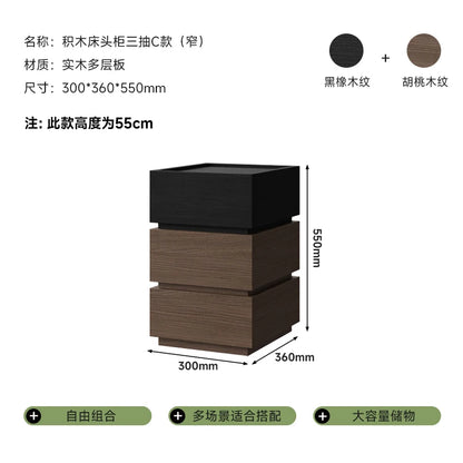 European Black Nightstand Table Modern Simple Drawers Bedroom Nightstand Table Nordic White Mesitas De Noche Home Furniture
